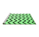 Sideview of Machine Washable Abstract Emerald Green Contemporary Area Rugs, wshcon2386emgrn