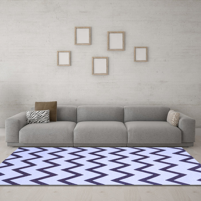 Machine Washable Abstract Blue Contemporary Rug in a Living Room, wshcon2386blu