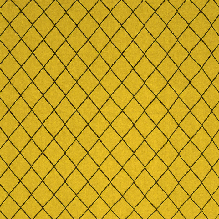 Square Machine Washable Abstract Yellow Contemporary Rug, wshcon2387yw