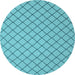 Round Machine Washable Abstract Light Blue Contemporary Rug, wshcon2387lblu