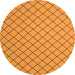 Square Abstract Orange Contemporary Rug, con2387org