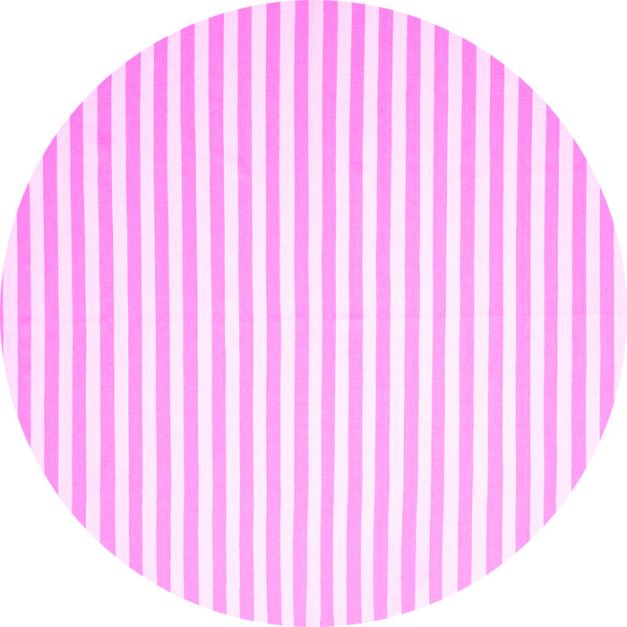 Round Machine Washable Solid Pink Modern Rug, wshcon2388pnk