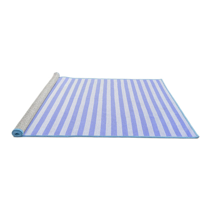 Sideview of Machine Washable Solid Blue Modern Rug, wshcon2388blu