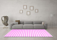 Machine Washable Solid Pink Modern Rug, wshcon2388pnk