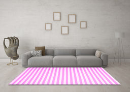 Machine Washable Solid Pink Modern Rug in a Living Room, wshcon2388pnk