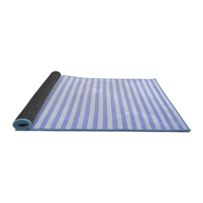 Sideview of Solid Blue Modern Rug, con2388blu