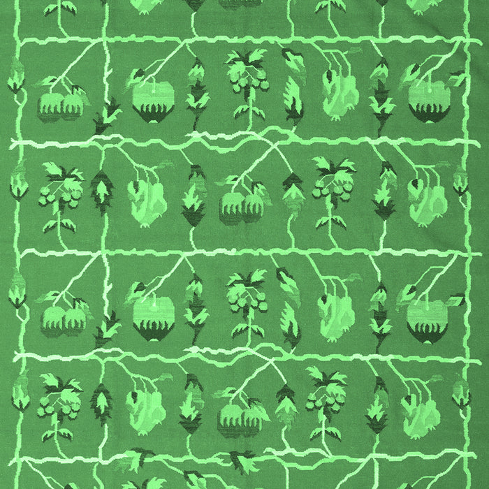 Abstract Emerald Green Contemporary Rug, con2389emgrn