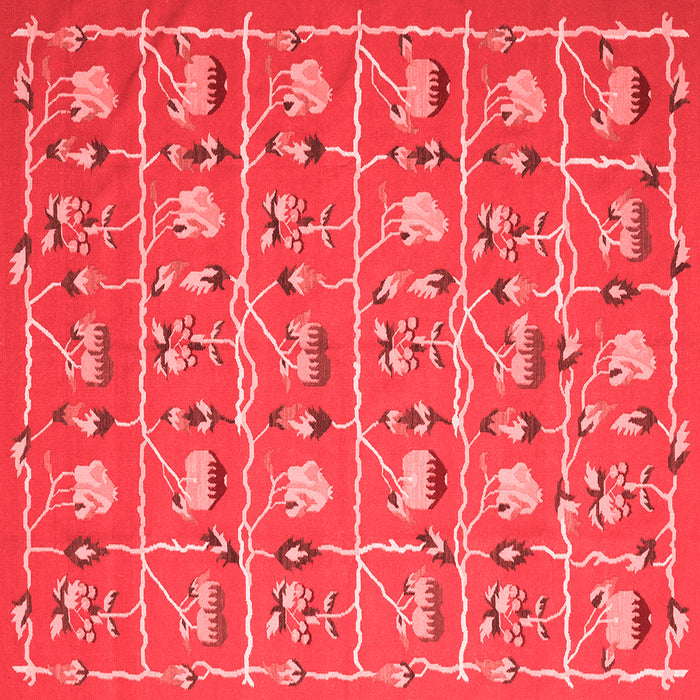 Machine Washable Abstract Red Contemporary Rug, wshcon2389red