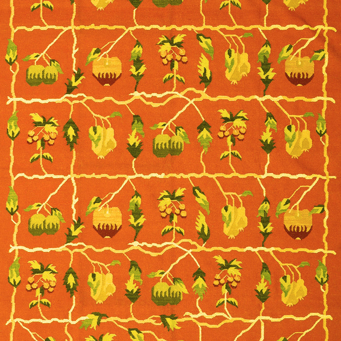 Machine Washable Abstract Yellow Contemporary Rug, wshcon2389yw