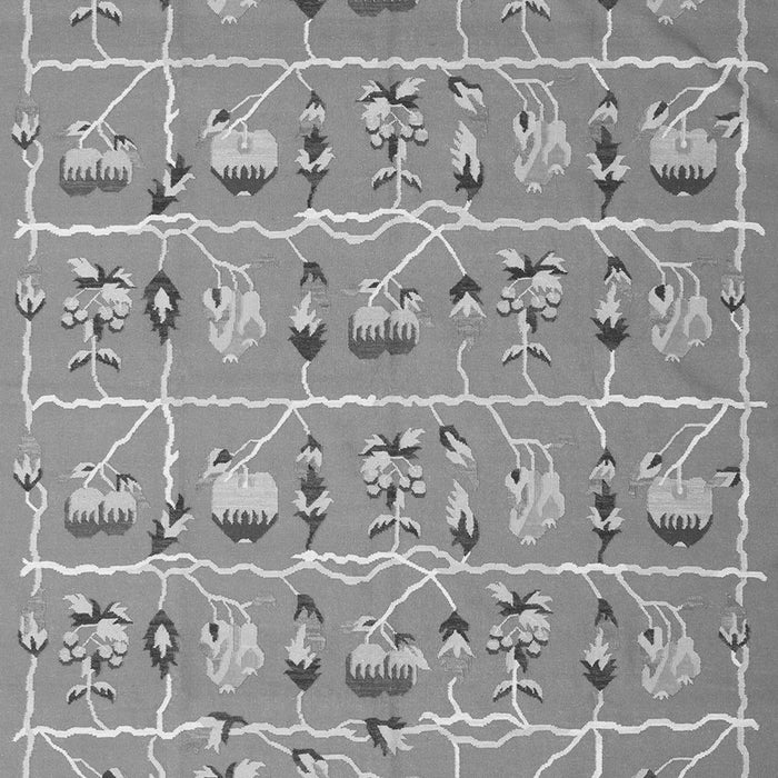 Serging Thickness of Machine Washable Abstract Gray Contemporary Rug, wshcon2389gry