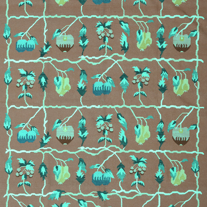 Machine Washable Abstract Turquoise Contemporary Area Rugs, wshcon2389turq