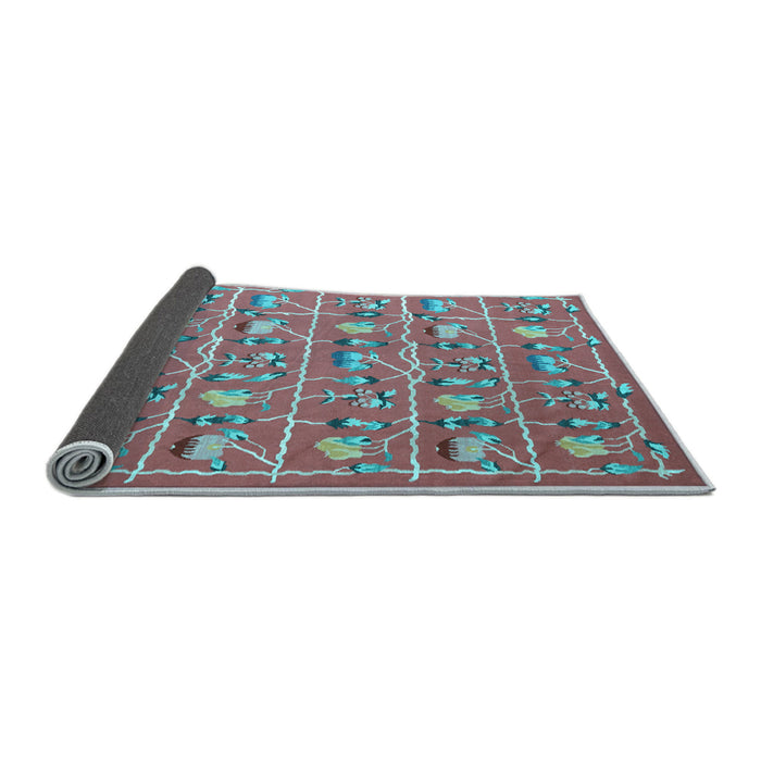 Sideview of Abstract Light Blue Contemporary Rug, con2389lblu
