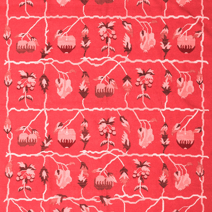 Machine Washable Abstract Red Contemporary Rug, wshcon2389red