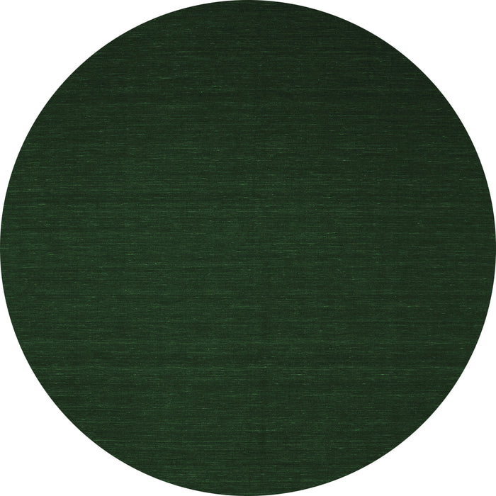 Round Abstract Emerald Green Contemporary Rug, con238emgrn