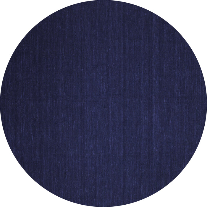Round Abstract Blue Contemporary Rug, con238blu
