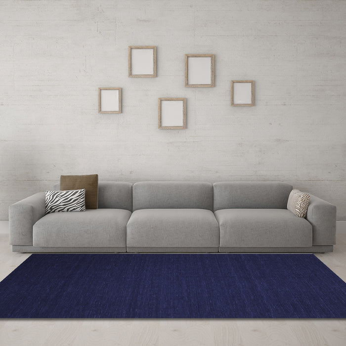 Machine Washable Abstract Blue Contemporary Rug in a Living Room, wshcon238blu
