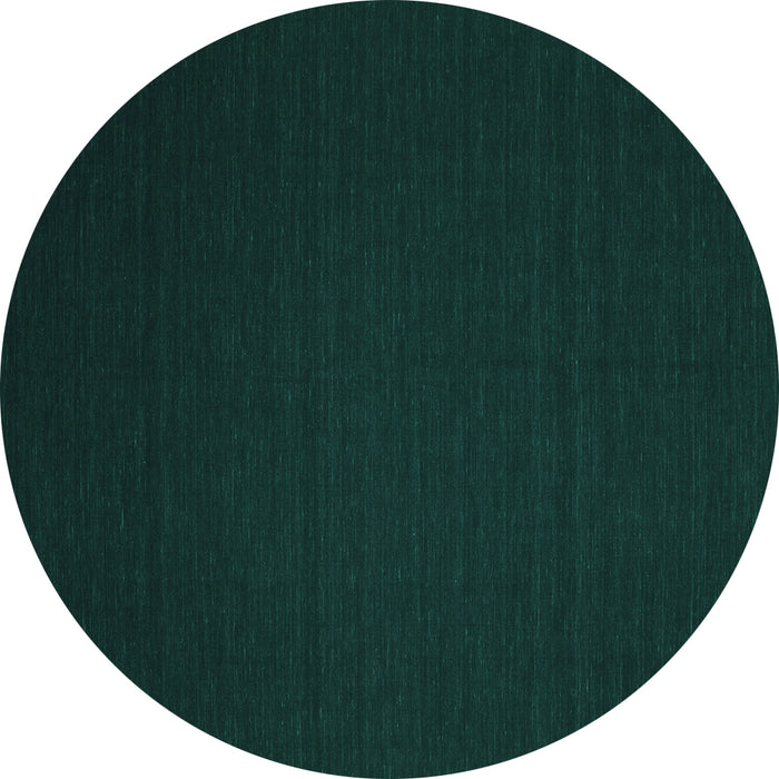 Round Machine Washable Abstract Turquoise Contemporary Area Rugs, wshcon238turq