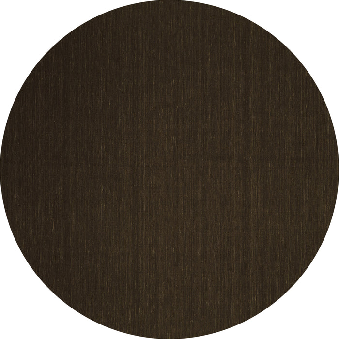 Round Abstract Brown Contemporary Rug, con238brn