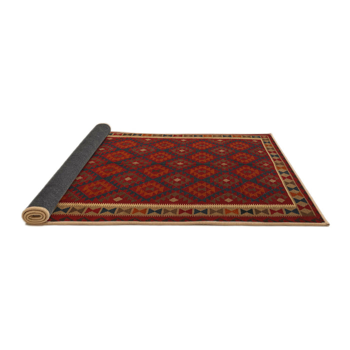 Thickness of Contemporary Saddle Brown Oriental Rug, con2390