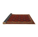 Thickness of Contemporary Saddle Brown Oriental Rug, con2390