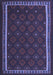 Machine Washable Oriental Blue Traditional Rug, wshcon2390blu