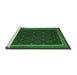 Sideview of Machine Washable Oriental Emerald Green Traditional Area Rugs, wshcon2390emgrn