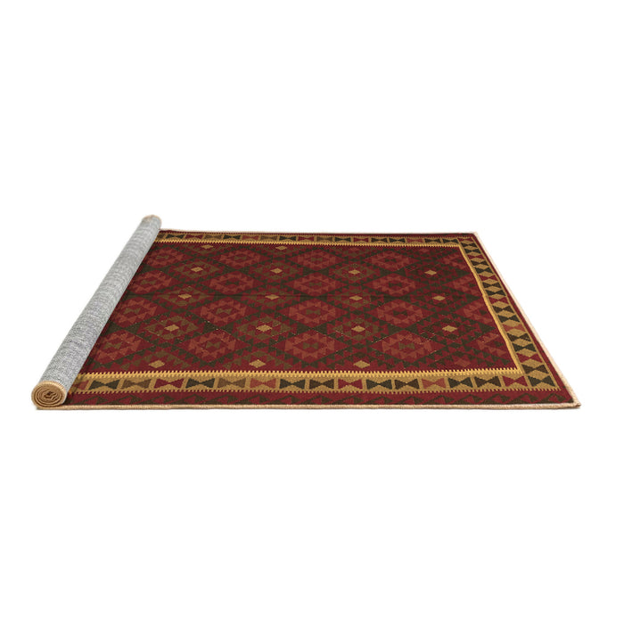 Sideview of Machine Washable Oriental Brown Traditional Rug, wshcon2390brn