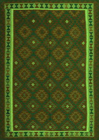 Oriental Green Traditional Rug, con2390grn