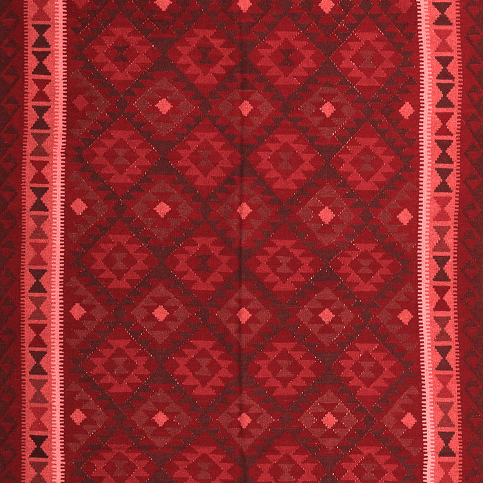 Machine Washable Oriental Red Traditional Rug, wshcon2390red
