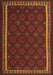 Machine Washable Oriental Brown Traditional Rug, wshcon2390brn