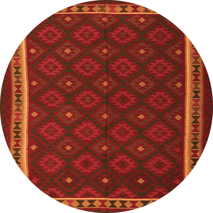 Machine Washable Oriental Orange Traditional Area Rugs, wshcon2390org