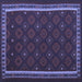 Square Machine Washable Oriental Blue Traditional Rug, wshcon2390blu