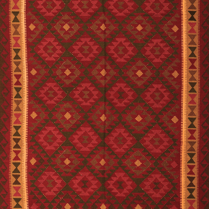 Serging Thickness of Machine Washable Oriental Orange Traditional Area Rugs, wshcon2390org