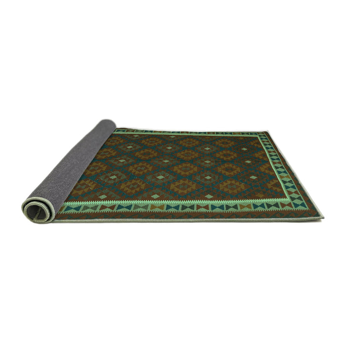 Sideview of Oriental Turquoise Traditional Rug, con2390turq