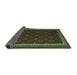 Sideview of Oriental Turquoise Traditional Rug, con2390turq