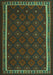 Machine Washable Oriental Turquoise Traditional Area Rugs, wshcon2390turq