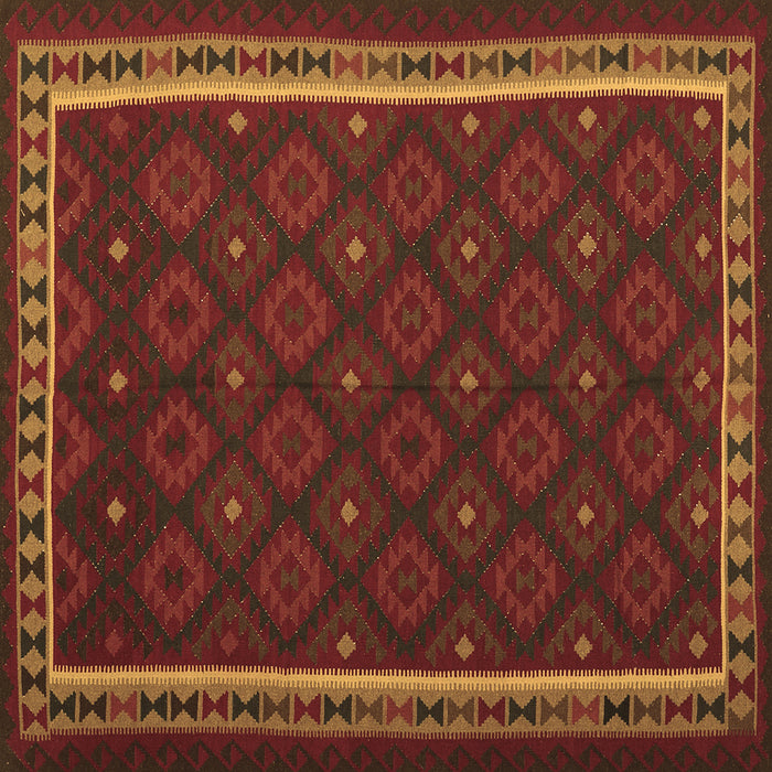Square Oriental Brown Traditional Rug, con2390brn