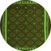 Square Oriental Green Traditional Rug, con2390grn