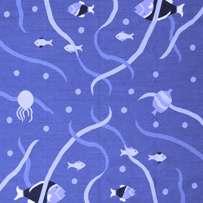 Machine Washable Abstract Blue Contemporary Rug, wshcon2391blu