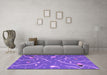 Machine Washable Abstract Purple Contemporary Area Rugs in a Living Room, wshcon2391pur