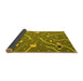 Sideview of Abstract Yellow Contemporary Rug, con2391yw