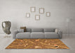 Machine Washable Abstract Orange Contemporary Area Rugs in a Living Room, wshcon2391org