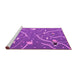 Sideview of Machine Washable Abstract Pink Contemporary Rug, wshcon2391pnk