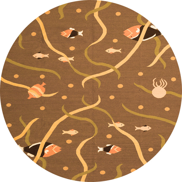 Machine Washable Abstract Orange Contemporary Area Rugs, wshcon2391org