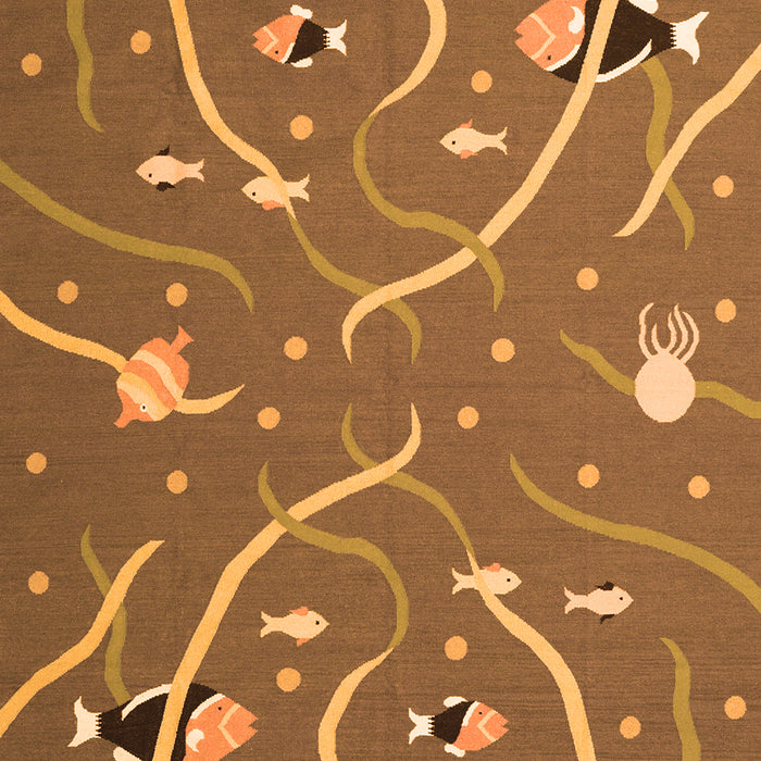 Serging Thickness of Machine Washable Abstract Orange Contemporary Area Rugs, wshcon2391org