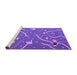 Sideview of Machine Washable Abstract Purple Contemporary Area Rugs, wshcon2391pur