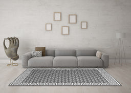 Machine Washable Abstract Gray Contemporary Rug in a Living Room,, wshcon2392gry