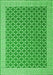 Serging Thickness of Machine Washable Abstract Green Contemporary Area Rugs, wshcon2392grn