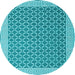 Round Machine Washable Abstract Light Blue Contemporary Rug, wshcon2392lblu