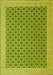 Machine Washable Abstract Yellow Contemporary Rug, wshcon2392yw